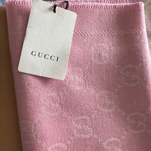 Gucci Pink Monogram Scarf